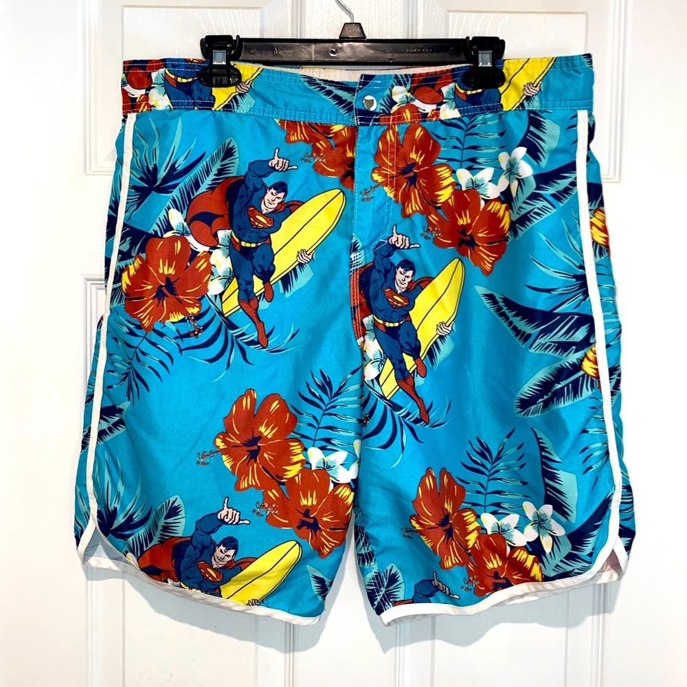 Vintage Superman Swim Trunks. Size L